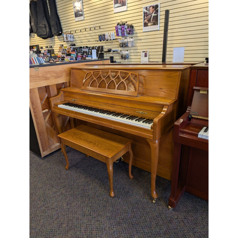 Used Baldwin 667 Oak Satin Console Piano