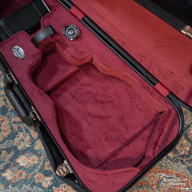 Bobelock Arrow Black/Wine F-Style Fiberglass Mandolin Case