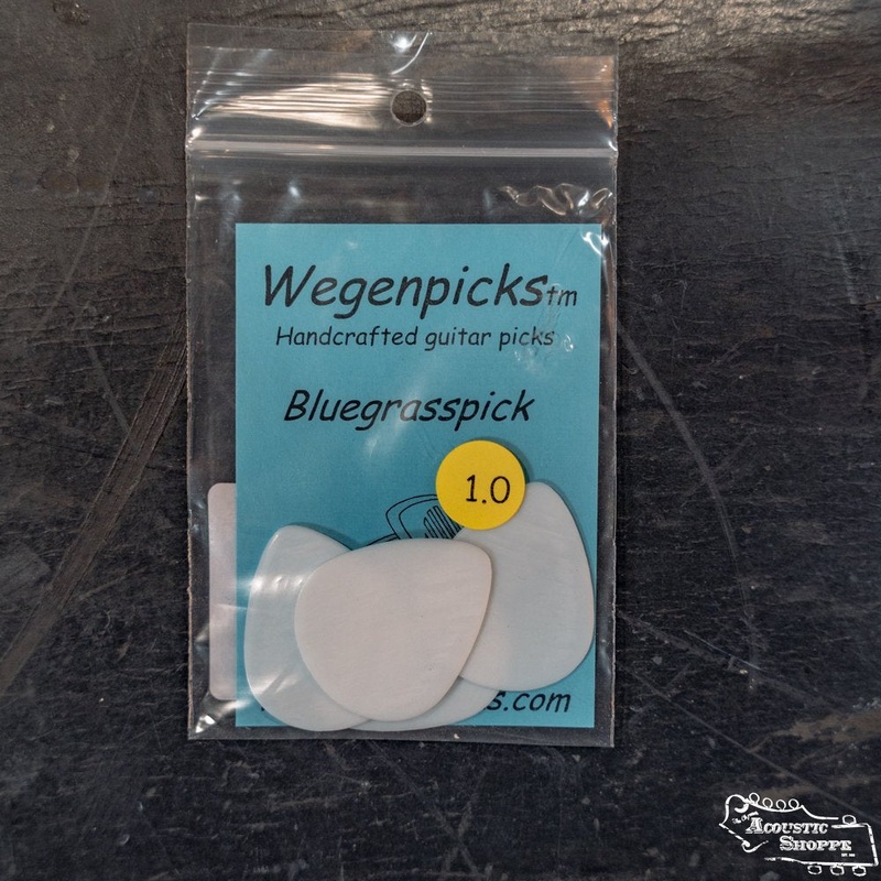 Wegen NH100 Bluegrass Acoustic Guitar Pick No Holes – Pack of 4, White, 1.0mm