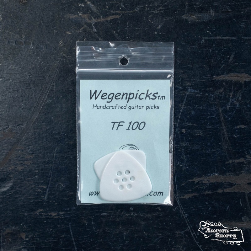 Wegen TF100 Triangular Acoustic Guitar Pick – Pack of 2, White, 1.0 mm
