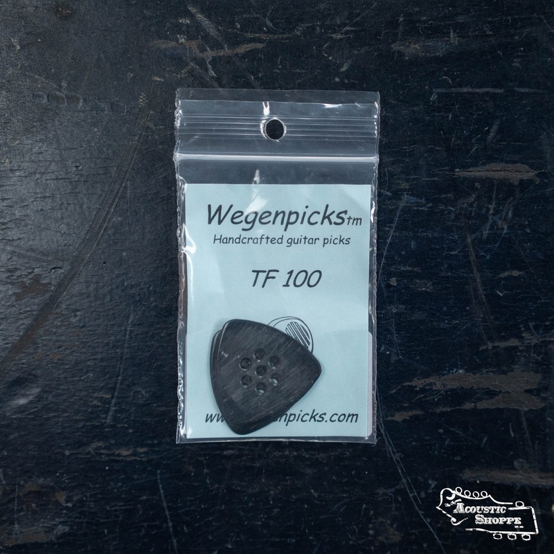 Wegen TF100B Triangular Acoustic Guitar Pick – Pack of 2, Black, 1.0 mm