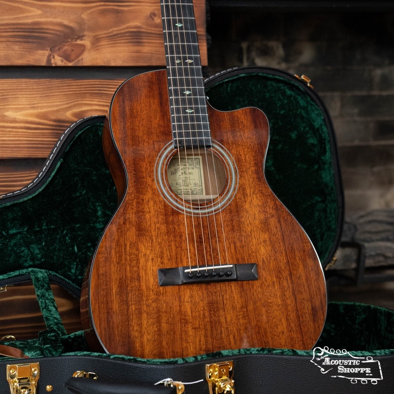 Recording King RP2-729-C All Solid Koa OO Cutaway Acoustic Guitar #0201