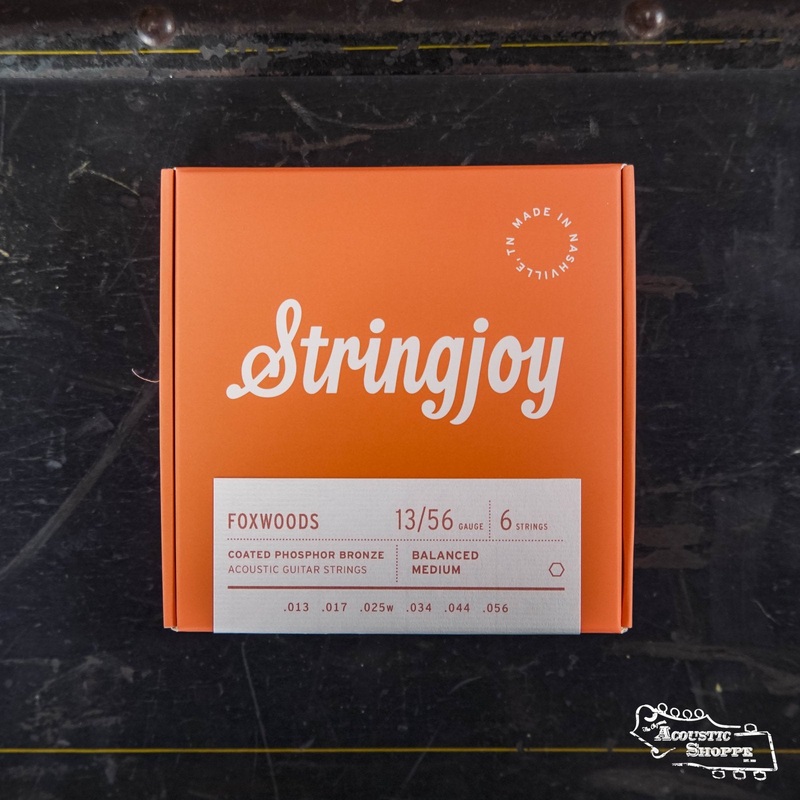 Stringjoy Foxwoods Medium Gauge (13-56) Coated Phosphor Bronze Acoustic Guitar Strings