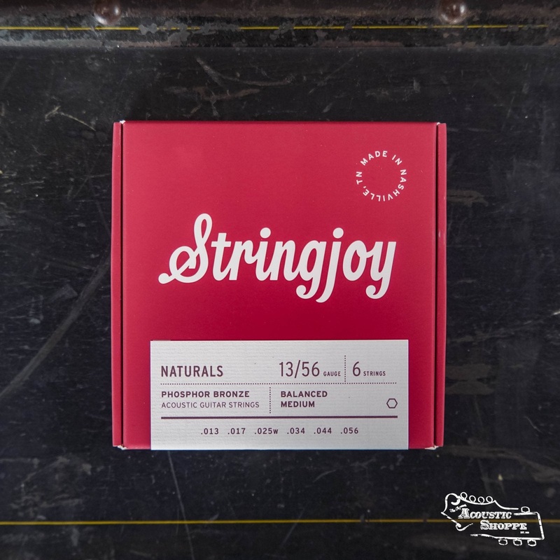 Stringjoy Naturals Medium Gauge (13-56) Phosphor Bronze Acoustic Guitar Strings