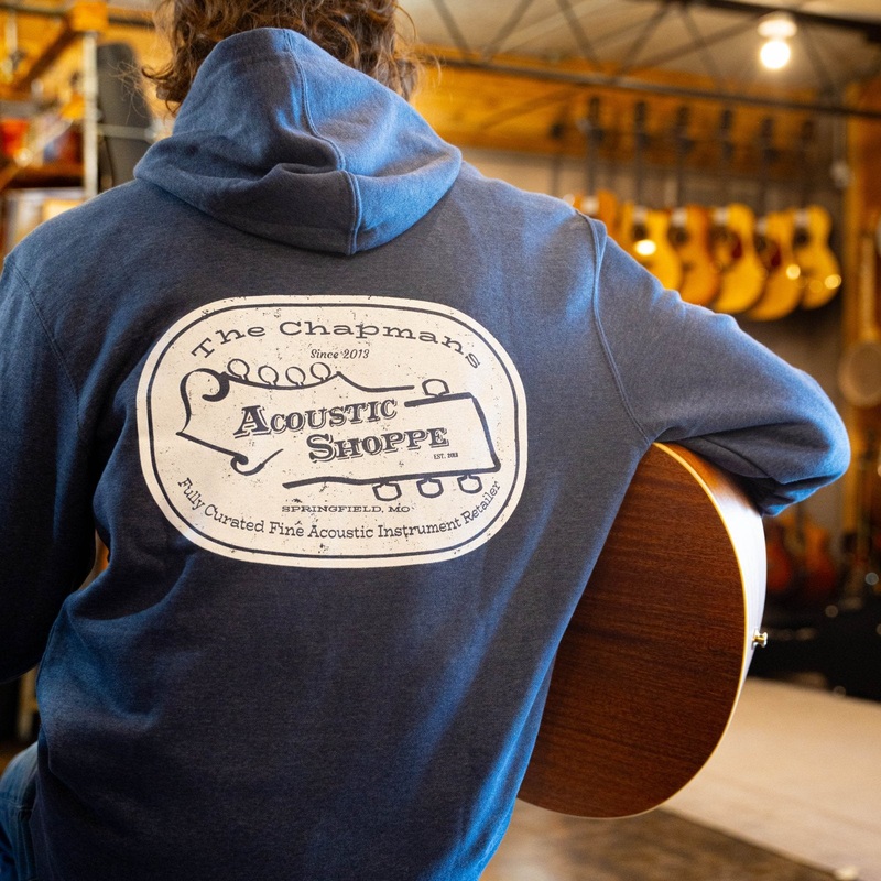 TAS Vintage Logo Double-Sided Print  Fleece Hoodie – Heather Navy