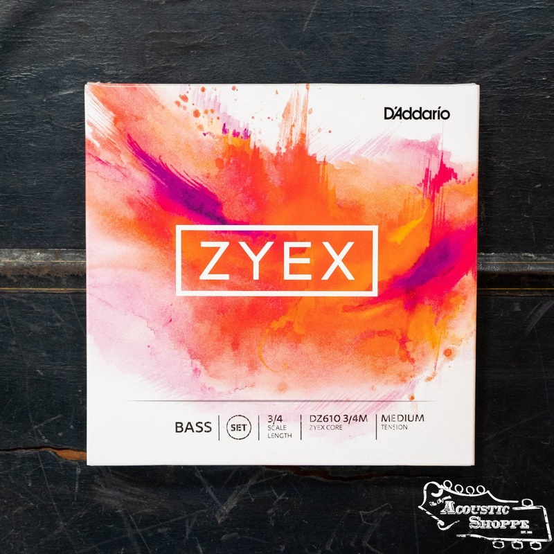 D’Addario DZ610 3/4M Zyex Bass String Set 3/4 Scale Medium Tension