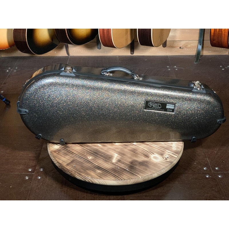Calton Mandolin Deluxe, F Style, Smooth Glitter Finish: Fool’s Gold Exterior/Black Interior