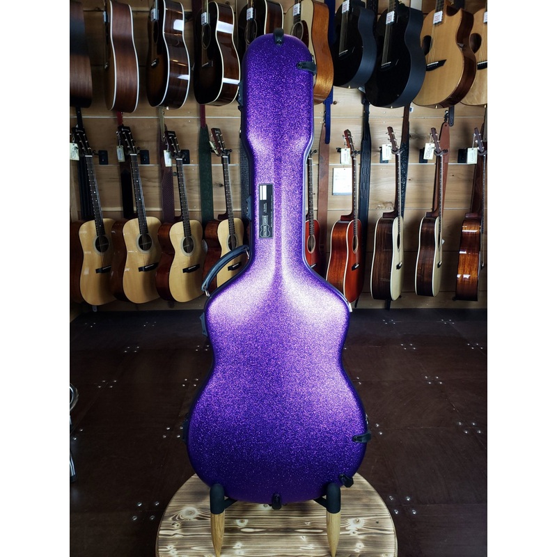 Calton Purple Sparkle OM Guitar Touring Case