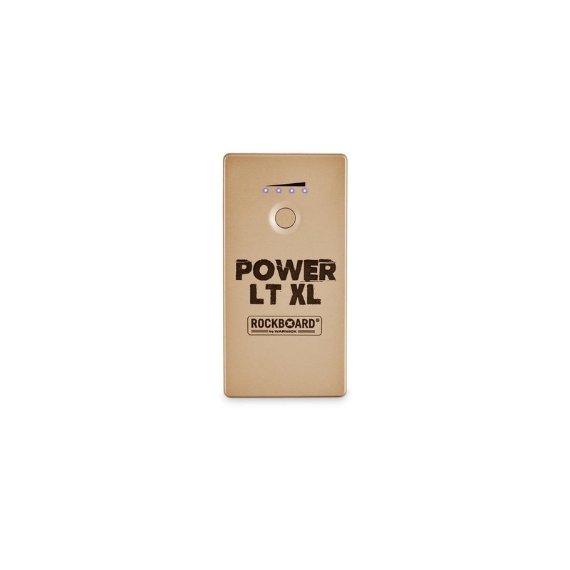RockBoard Power LT XL (Gold) – Rechargeable Effects Pedal + Mobile Power Bank