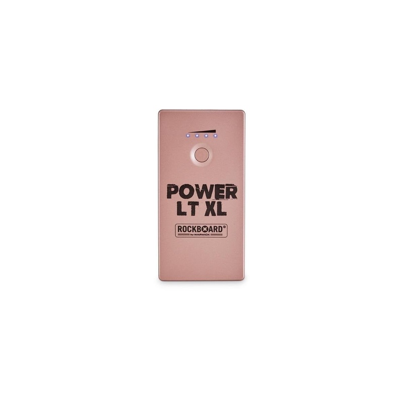 RockBoard Power LT XL (Rose Gold) – Rechargeable Effects Pedal + Mobile Power Bank