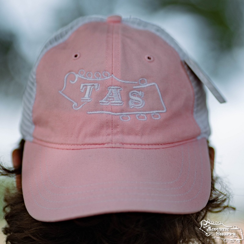 Acoustic Shoppe Large TAS Logo Trucker Cap Pink / White