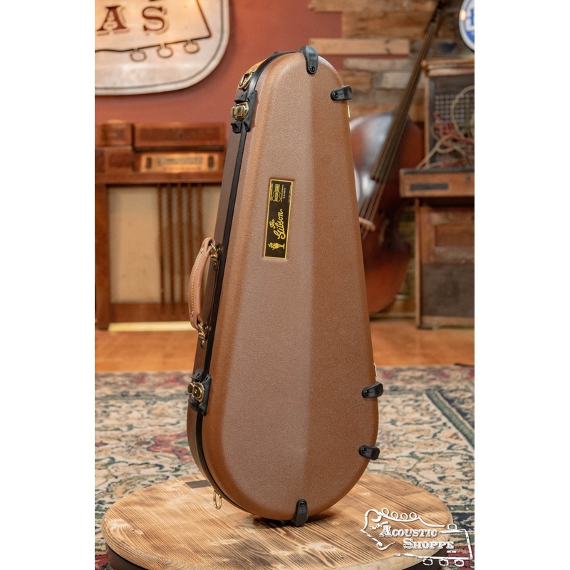 Calton Gibson Signature Series Mandolin Case for Gibson F-5 Mandolin, Gibson Brown Exterior/Gibson Pink Interior  #0013