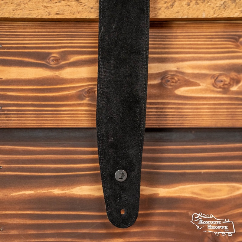 D’Addario 25SS00-DX Suede Guitar Strap – Black