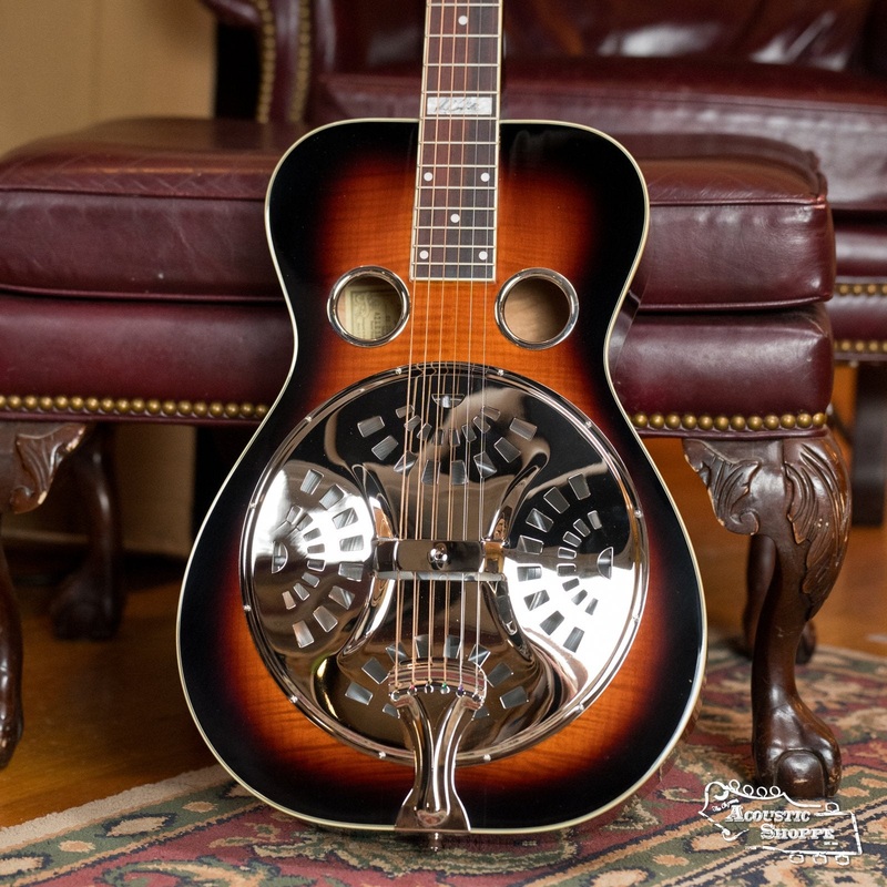 Recording King RR-75PL-SN Phil Leadbetter Signature All Flamed Maple Resonator Guitar #0248