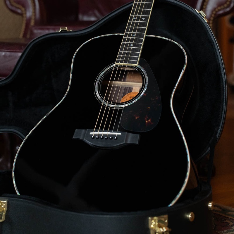 Yamaha LL16DRB ARE LL Series Engelmann/Rosewood Black Dreadnought Acoustic Guitar w/ SRT Zero Impact Pickup #0575