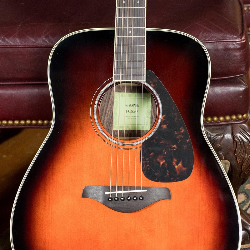 (Floor Model) Yamaha FG830 TBS Spruce/Rosewood Tobacco Brown Sunburst Dreadnought Acoustic Guitar #0464
