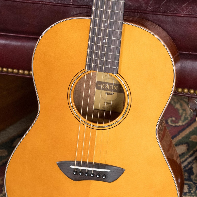 Yamaha CSF3M VN Sitka/Mahogany Vintage Natural Parlor Guitar w/Passive SRT Piezo System #1043