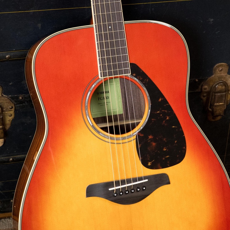 Yamaha FG830 AB Spruce/Laminate Rosewood Autumn Burst Dreadnought Acoustic Guitar #0442