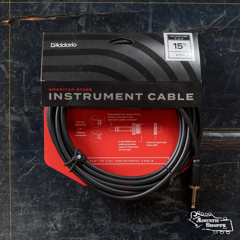 D’Addario American Stage Instrument Cable 15 feet PW-AMSG-15