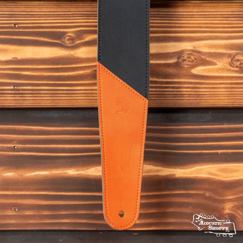 D’Addario / Planet Waves 2.5 Leather Guitar Strap Colored Ends – Orange L25W1407