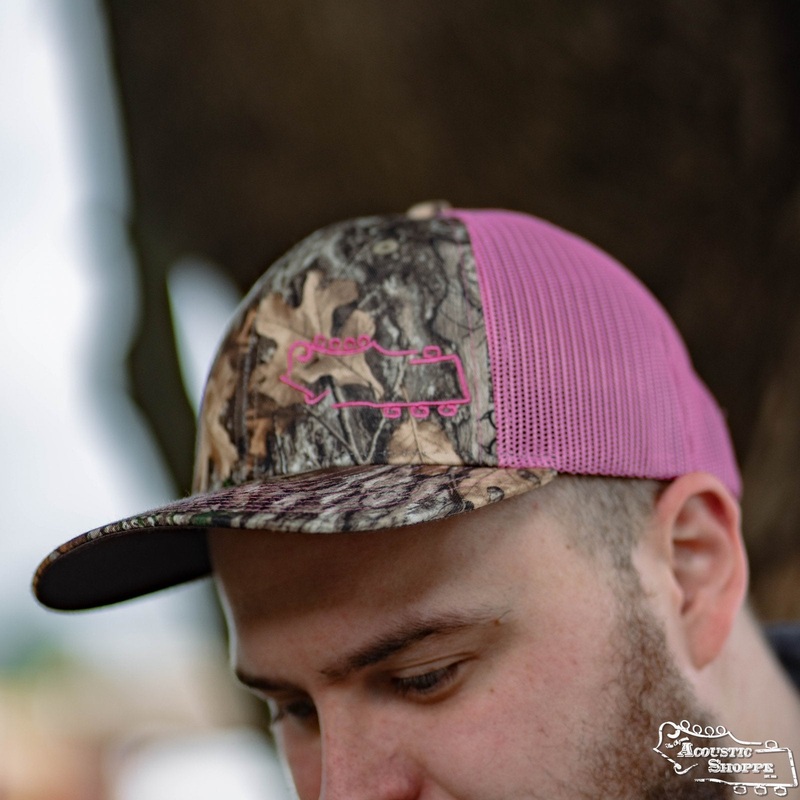 Acoustic Shoppe Small Logo Outline Trucker Cap Neon Pink / Realtree Edge Camo
