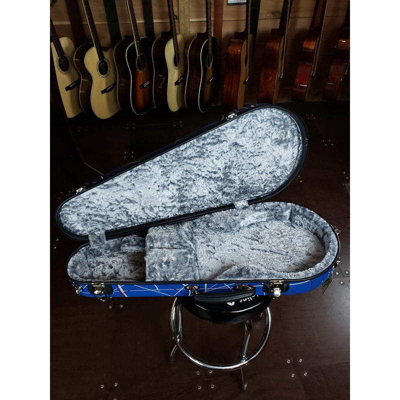 Calton Blue Splatter F-Style Mandolin Case #3035