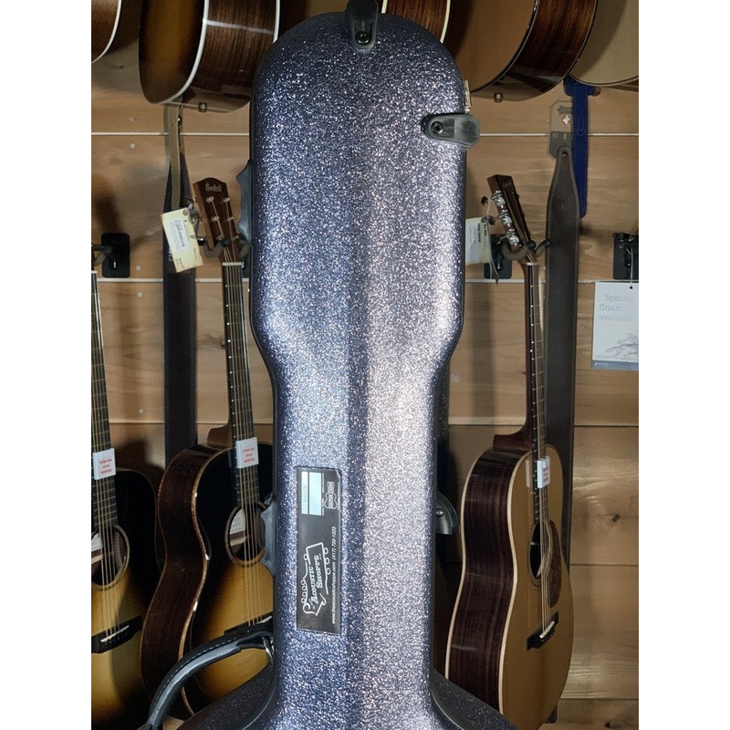 Calton Dreadnought Case, Textured Glitter Finish: Gunmetal Exterior/Black Interior