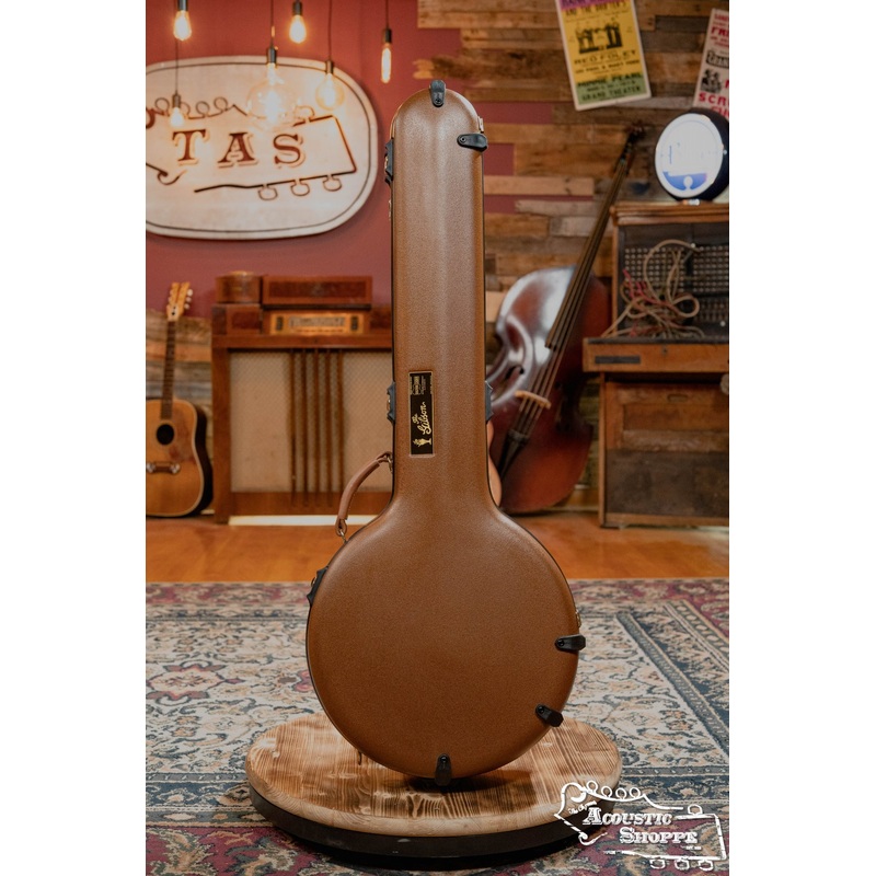 Calton Gibson Signature Series Banjo Case for Standard 5 String Banjo, Gibson Brown Exterior/Gibson Pink Interior #0015