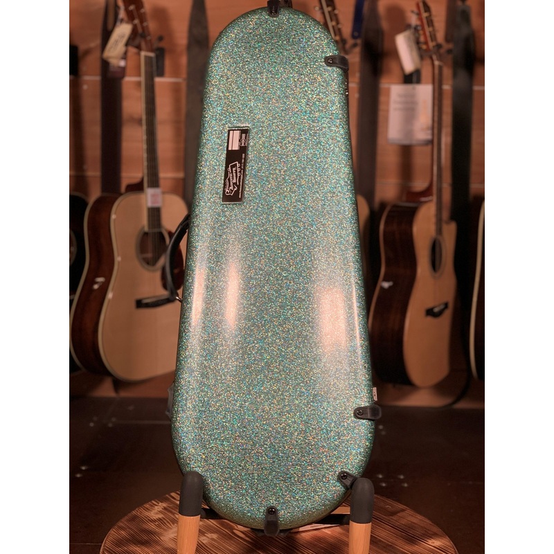 Calton Mandolin Deluxe, F Style, Smooth Glitter Finish: Sea Green Exterior/Gold Interior