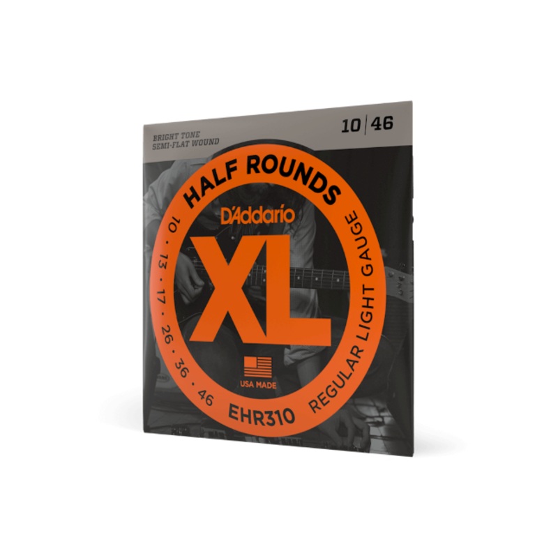 D’Addario EHR310 Half Round Electric Guitar Strings, Regular Light, 10-46