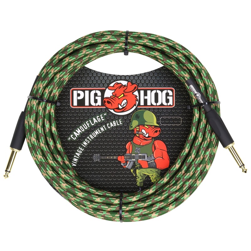 Pig Hog Camouflage 20ft Instrument Cable