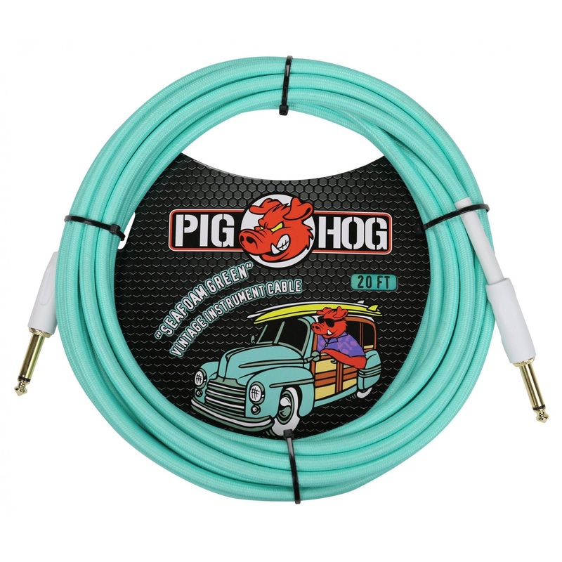 Pig Hog Seaform Green 20ft Instrument Cable