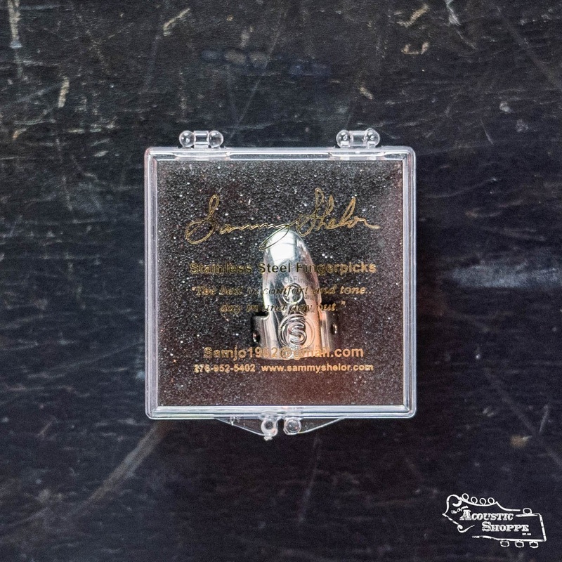 Sammy Shelor Stainless Steel Fingerpicks, Wide Band
