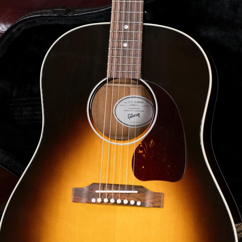 (Used) Gibson J45 Standard Sitka/Mahogany Round Shoulder Vintage Sunburst Dreadnought Guitar w/K&K Pickup #4111