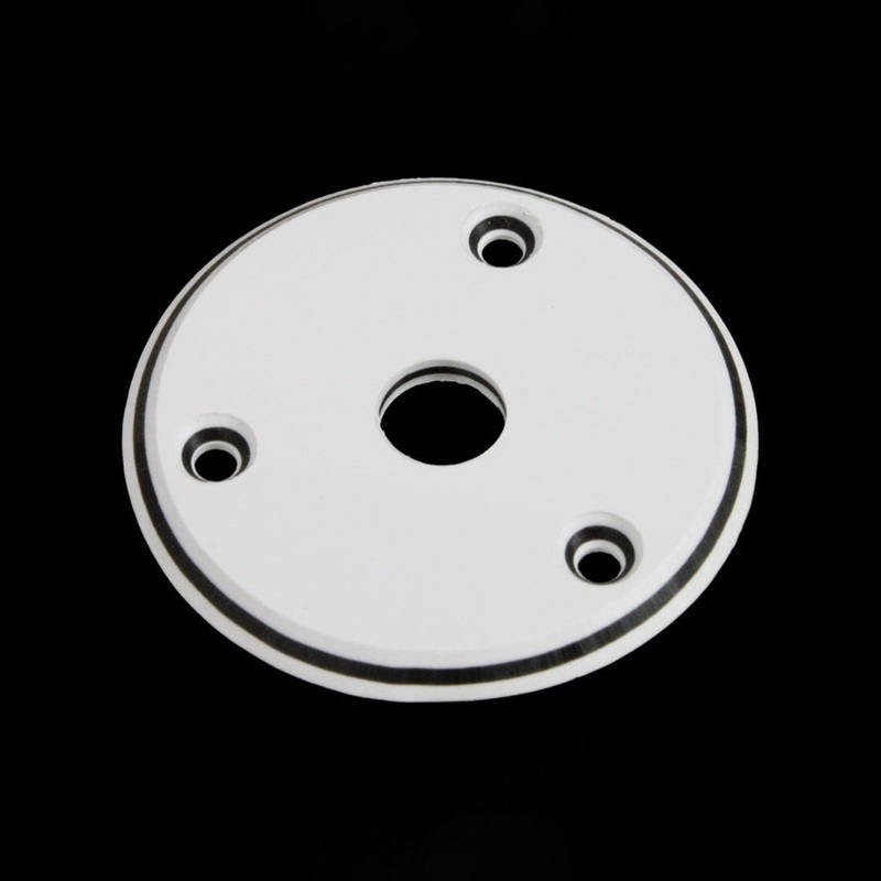 Allparts Round Jackplate White