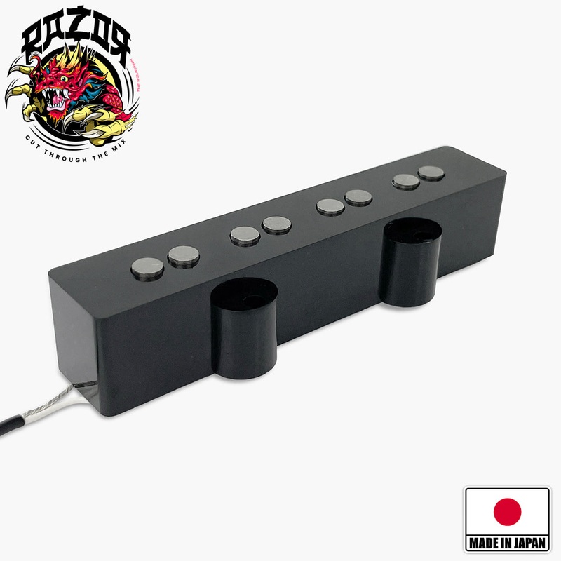 Razor Mangetsu Full Moon Bridge Pickup for Jazz Bass – Black