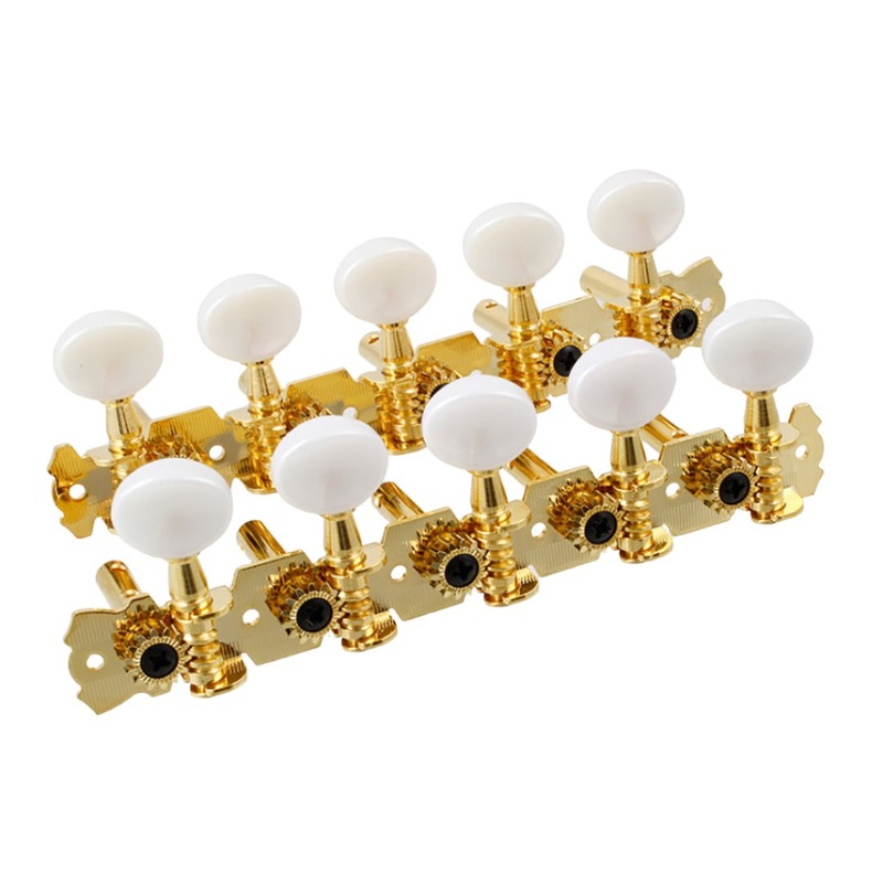 10 String 5×5 Strip Tuners for Cuatro or Bajo Quinto, Gold