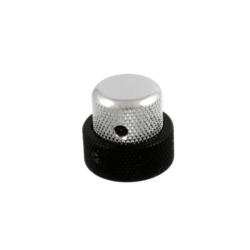 Allparts Black and Chrome Concentric Knob (2 pcs)-