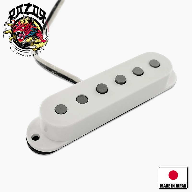 Razor Mangetsu Full Moon Bridge Pickup For Stratocaster – White