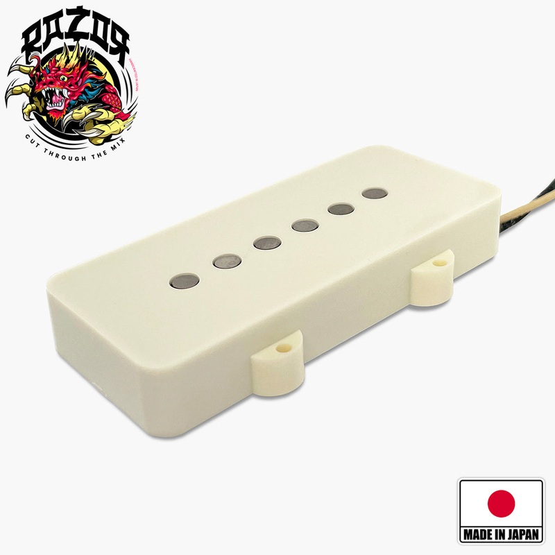 Razor Mangetsu Full Moon Neck Pickup For Jazzmaster – Aged White