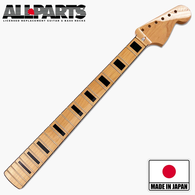 Allparts Licensed by Fender JZMF-BB Replacement Neck for Jazzmaster – Black Binding and Block Inlays