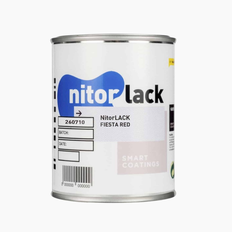 Nitorlack Nitrocellulose Can Fiesta Red Finish 500mL