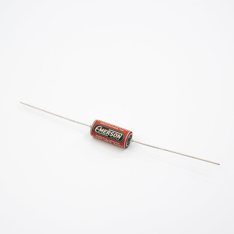Emerson Custom Paper-in-Oil Capacitors – 0.047uf, Red & Cream