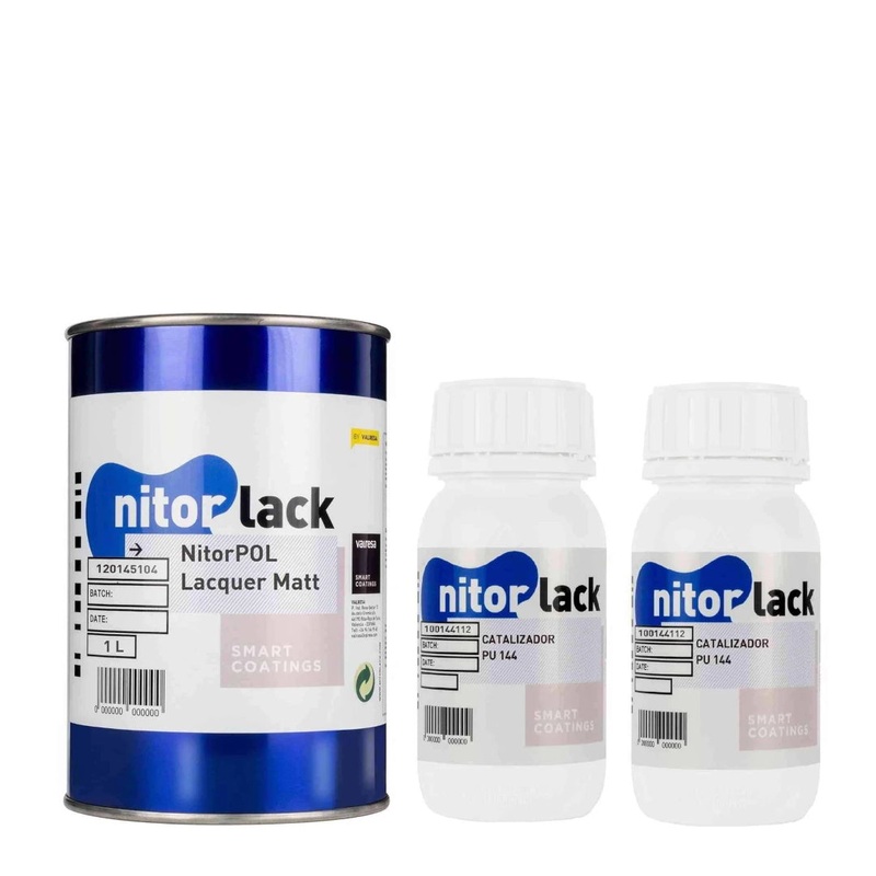 Nitorlack Polyurethane Can Clear Matte 1L (includes catalyst)