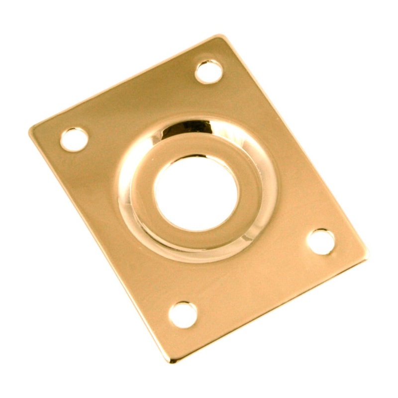 Gold Allparts Rectangular Jack Plate