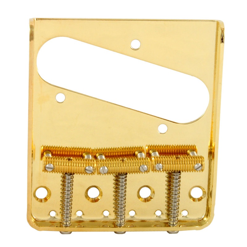 Gold Vintage 3 Saddle Steel Bridge for Tele
