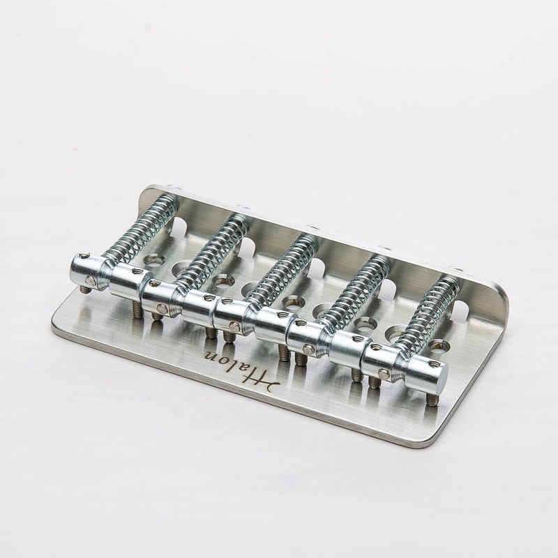 Halon – Full Steel 5 String Bass bridge – Stainless/Satin