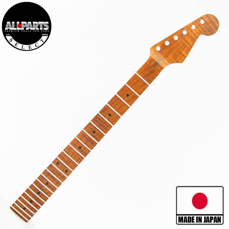 Allparts Select Tribute Series 1984 Replacement Strat Neck AAA+ Roasted Flame Maple – Licensed by Fender