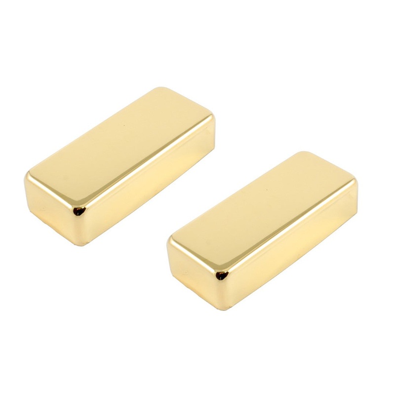 Gold Allparts Mini Humbucking Pickup Cover Set No Holes