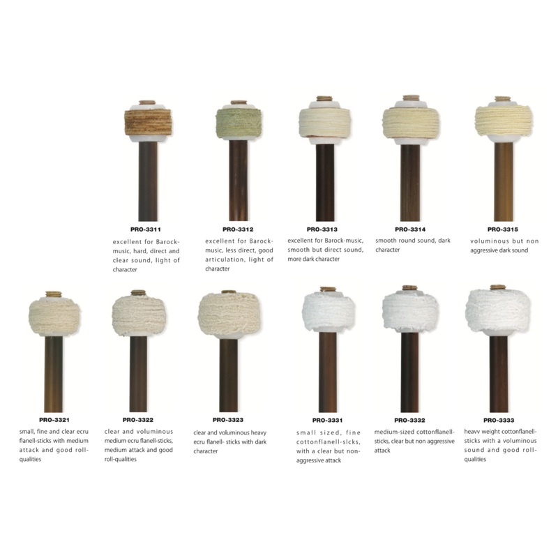 PlayWood – Artist Series Model PRO-3300 Flannel Series Timpani Mallets